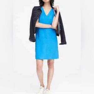 BANANA REPUBLIC Blue Sheath Dress 12